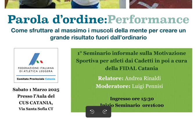 1° Seminario Informale sulla Motivazione Sportiva